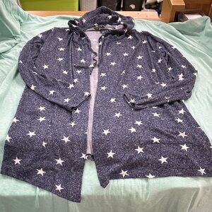 Lucky Brand Navy Hooded Cardigan